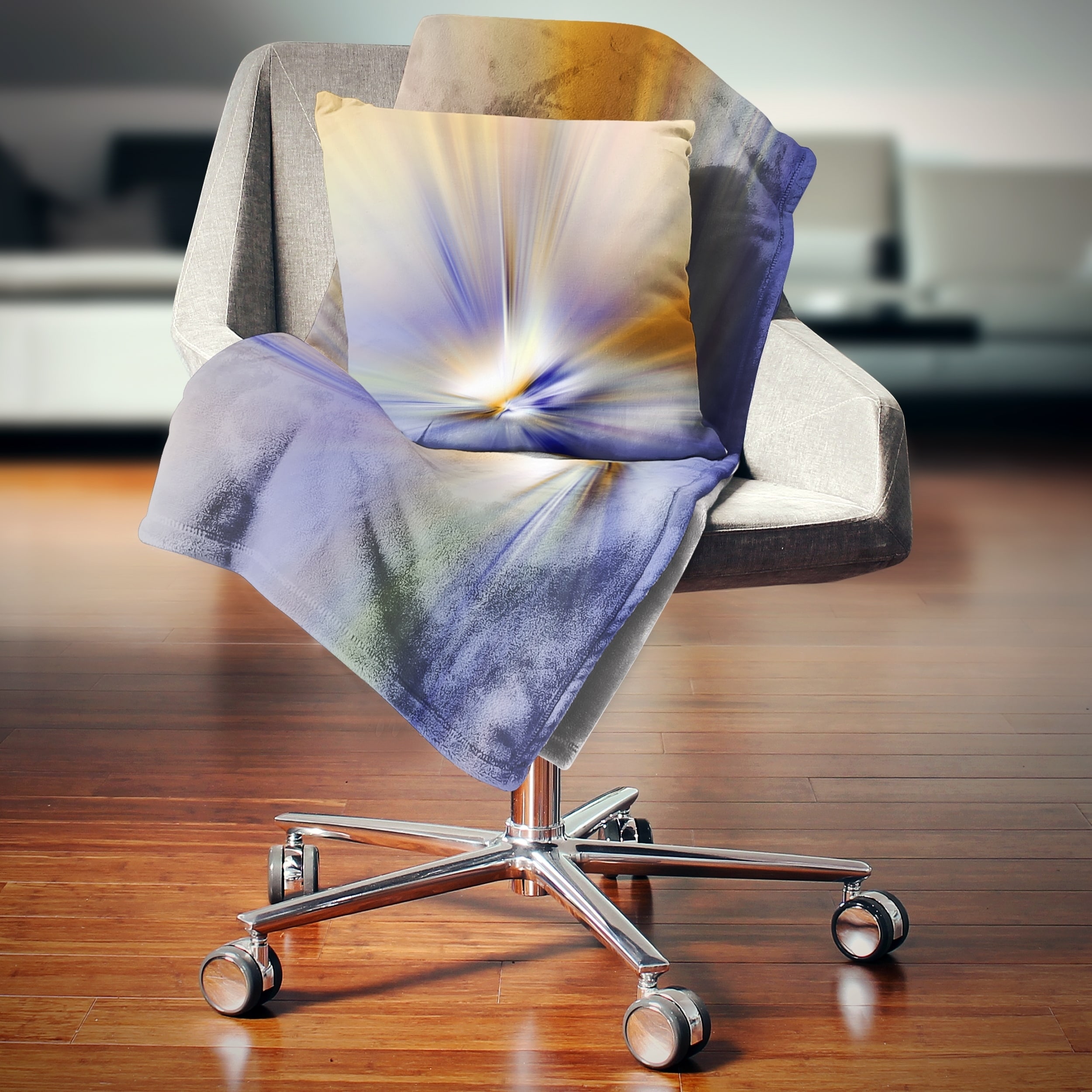Designart Brown Focus Light Upward Abstract Throw Blanket On Sale Overstock 20911720 71 In X 59 In