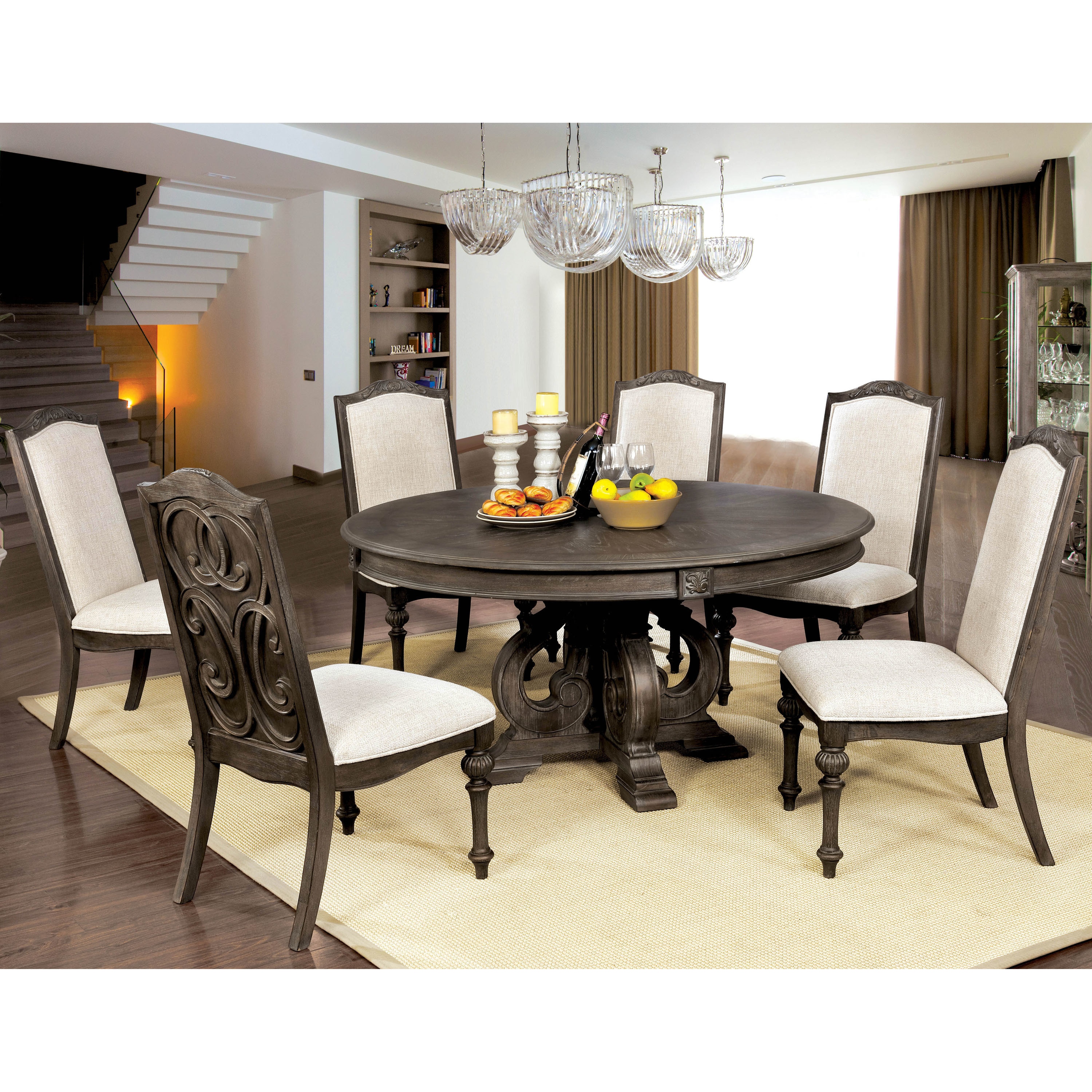 The Gray Barn New Lands Rustic Brown 60 inch Round Dining Table 