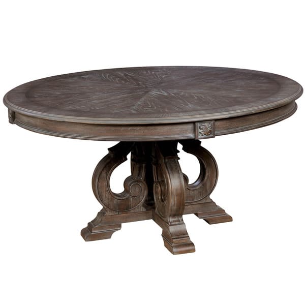 Furniture Of America Kaur Rustic Brown 60 Inch Round Dining Rustic Brown 60 Inch Round Dining
