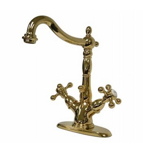 Polished Brass Centerset Bathroom Faucet