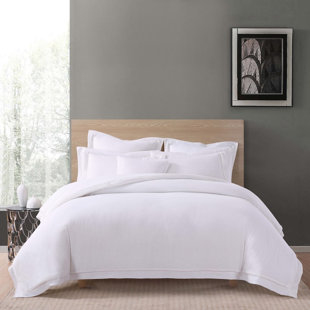 Charisma Luxe Cotton Linen 3 Piece Duvet Cover Set