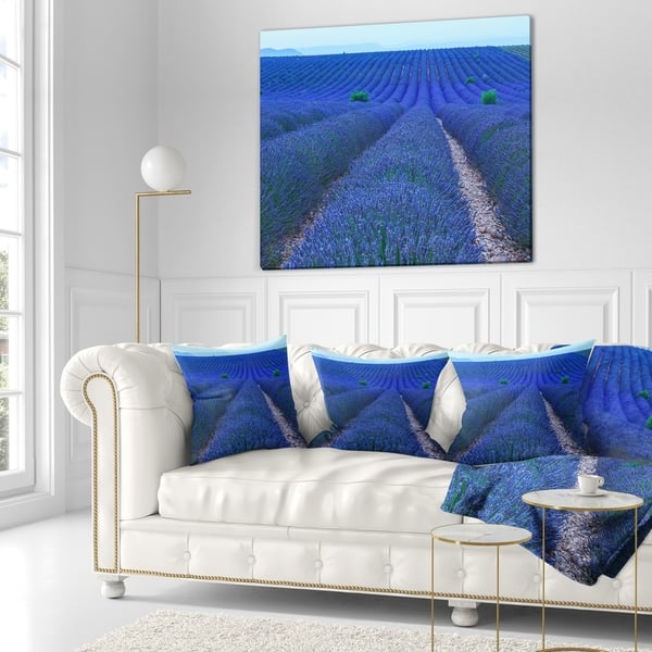 Designart Lavender Field Sunset Near Valensole Floral Throw Blanket On Sale Overstock 20915987 71 In X 59 In