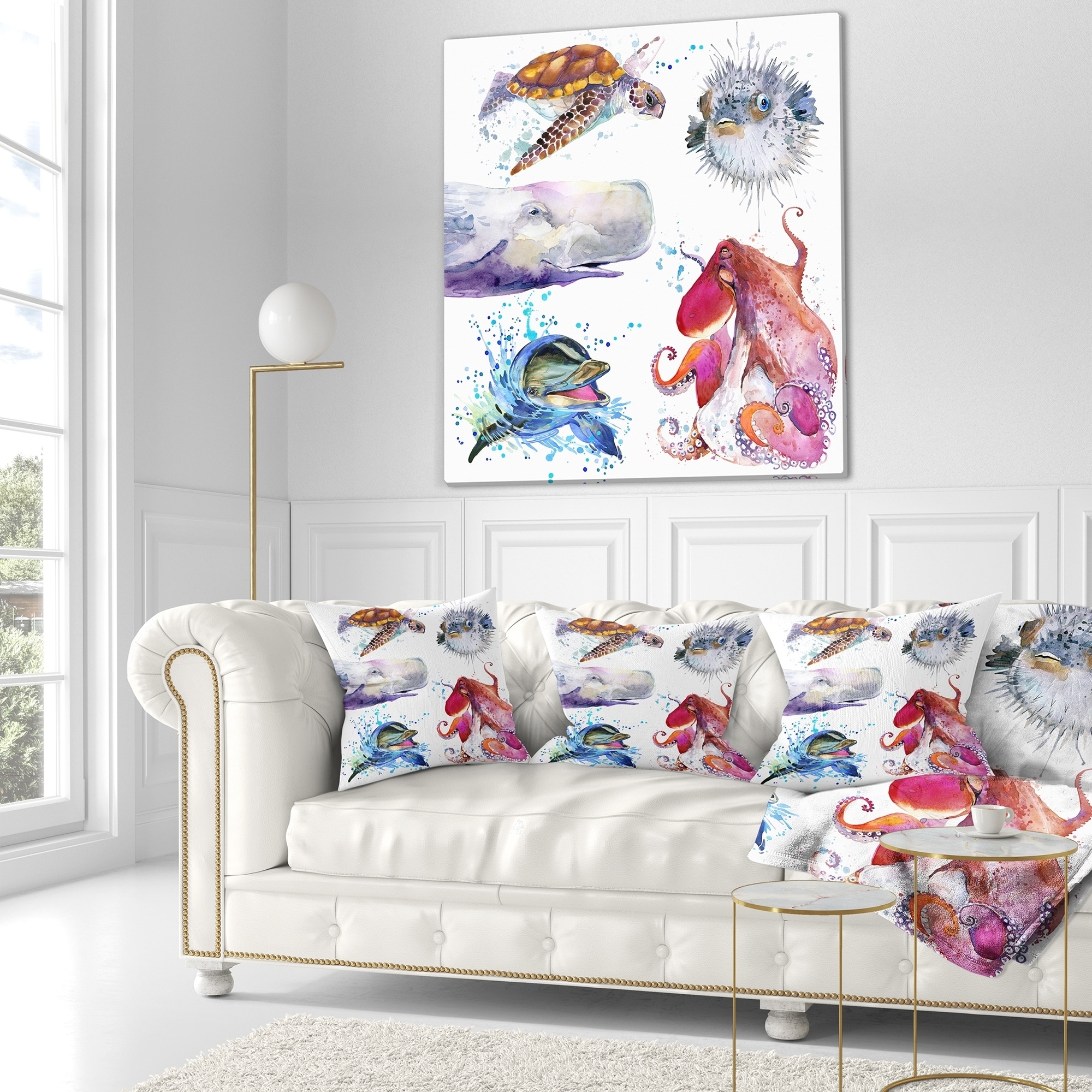 Designart Amazing Undersea Life Collage Contemporary Animal Throw Blanket On Sale Overstock 20916133 59 In X 71 In