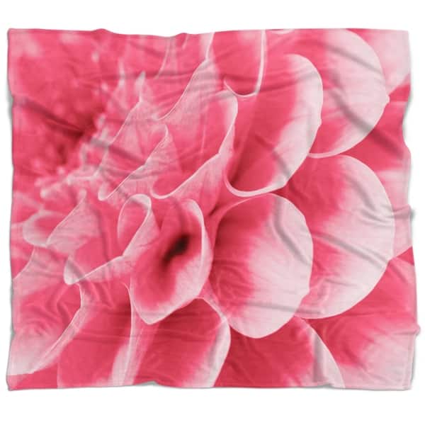 Designart Pink Abstract Flower Petals Floral Throw Blanket On Sale Overstock 20916243 71 In X 59 In