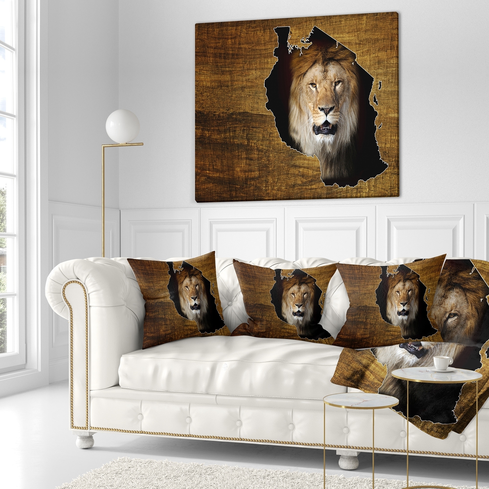 Shop Designart Tanzania Wildlife Map Design Abstract Throw Blanket Overstock 20916950