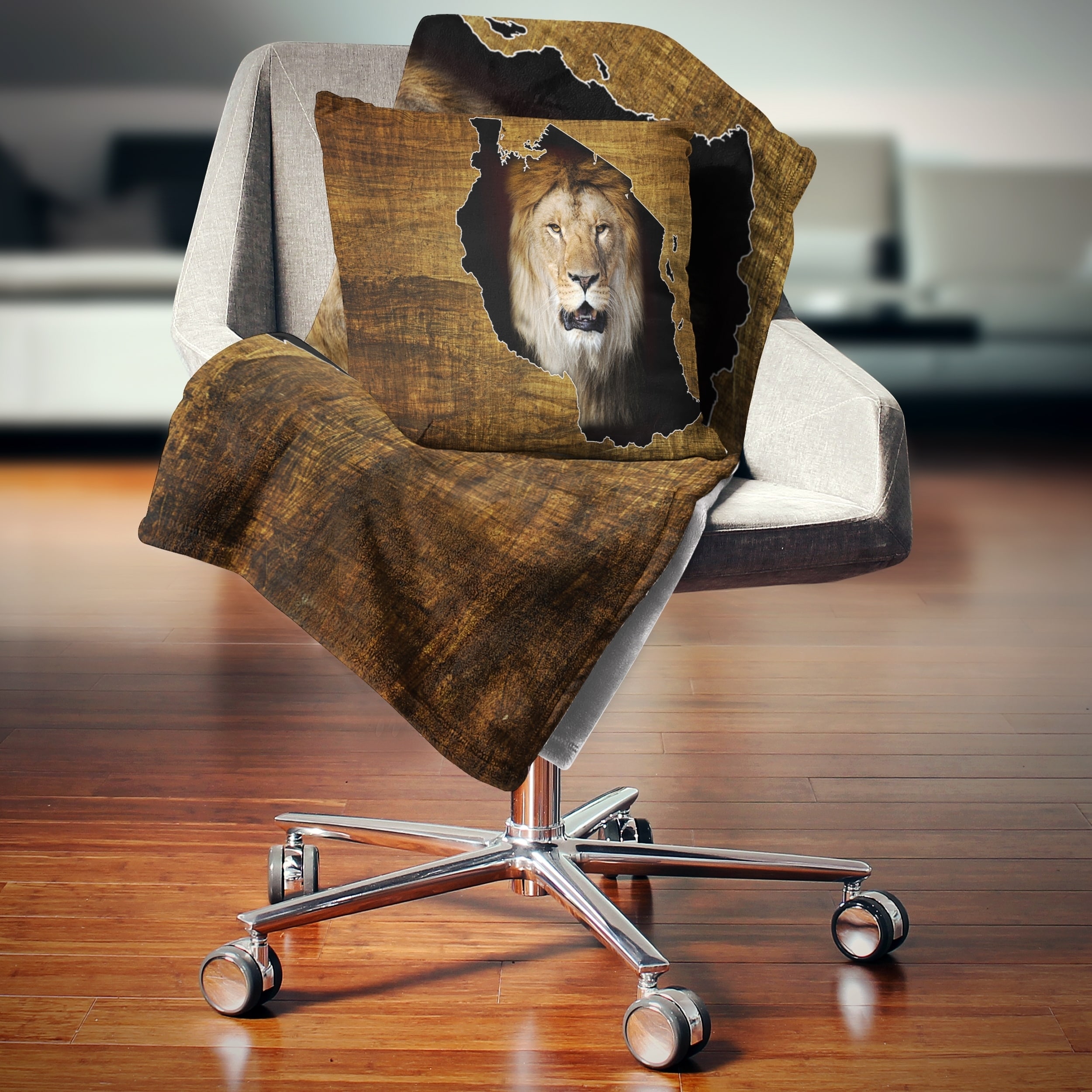 Shop Designart Tanzania Wildlife Map Design Abstract Throw Blanket Overstock 20916950