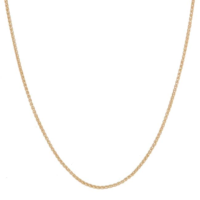 14k Yellow Gold 0.8mm Round Wheat Chain (16 - 20 inch)