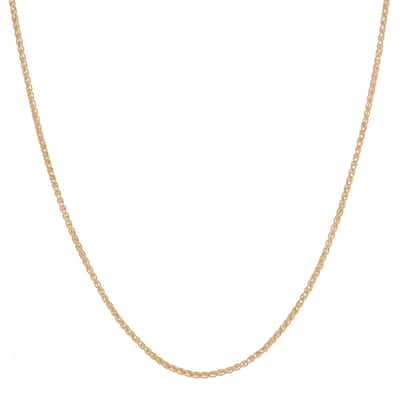14k Yellow Gold 0.8mm Round Wheat Chain (16 - 20 inch)