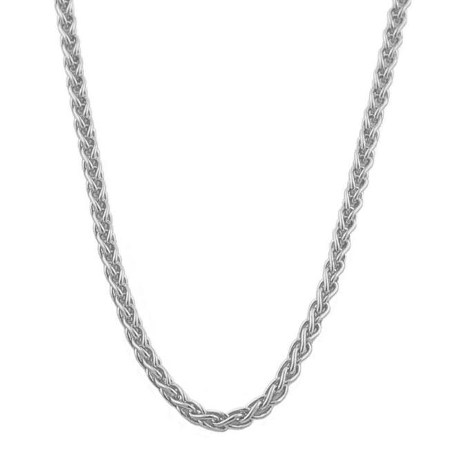 14k White Gold 0.8 mm Wheat Chain (16-20 inch)