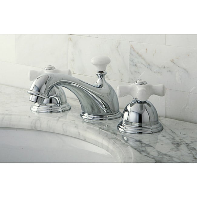 Shop Restoration Porcelain Handles Chrome Widespread Bathroom Faucet Overstock 2091889