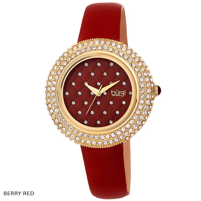 Burgi Ladies Argyle Dial Swarovski Crystal Glamour Strap Watch