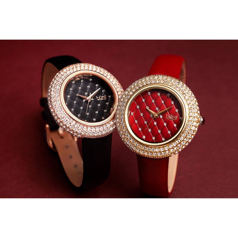 Burgi Ladies Argyle Dial Swarovski Crystal Glamour Strap Watch