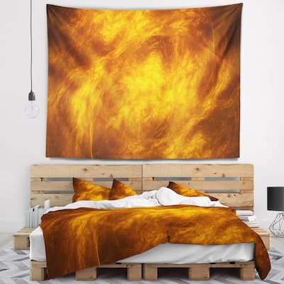 Designart 'Brown Fractal Abstract Pattern' Abstract Wall Tapestry