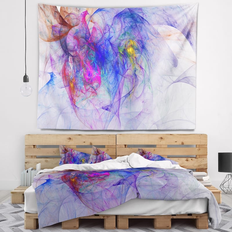 Designart 'blue Mystic Psychedelic Texture' Abstract Wall Tapestry 