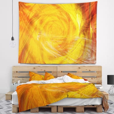 Designart 'Mystic Abstract Fractal Rose' Abstract Wall Tapestry