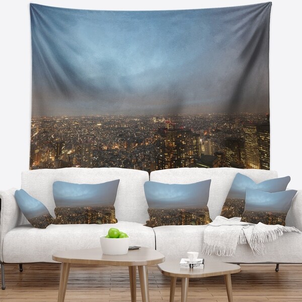 Designart 'Shinjuku District View Point' Cityscape Wall Tapestry