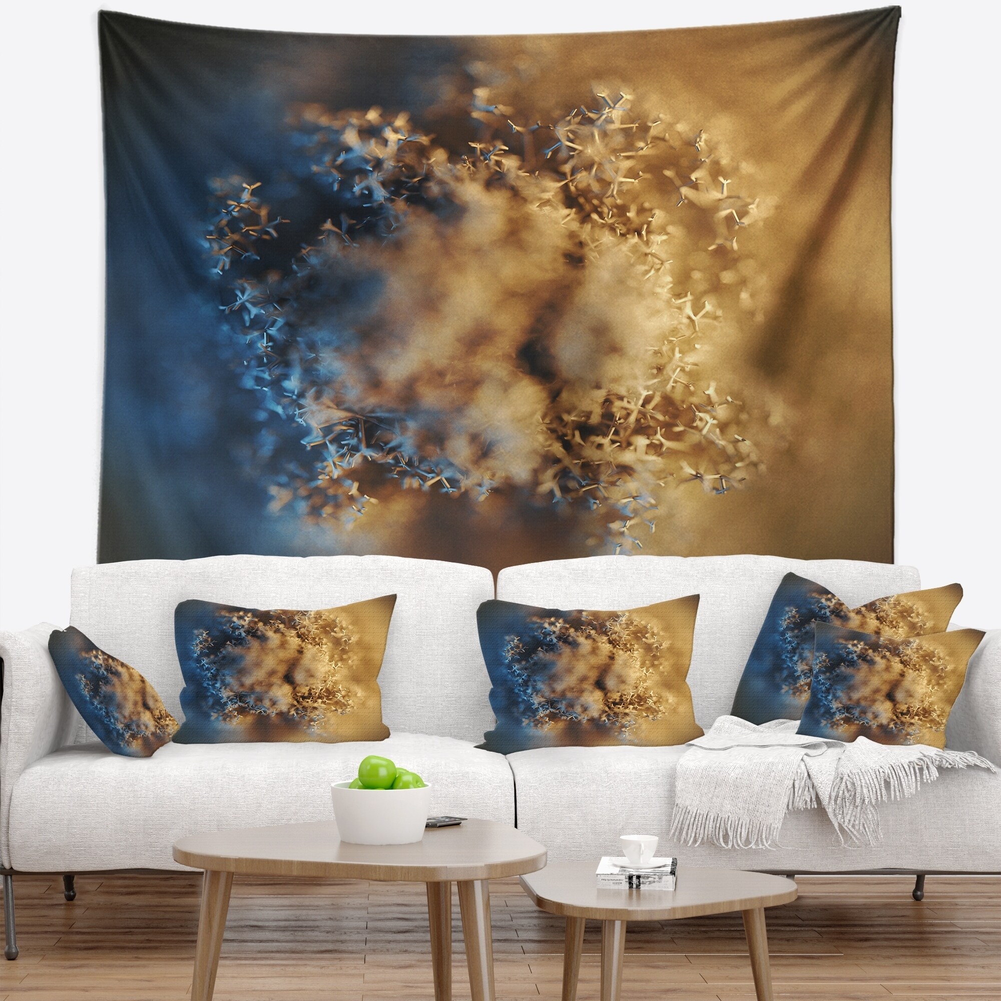 Designart 'Large Macro Prickly Texture Brown' Abstract Throw