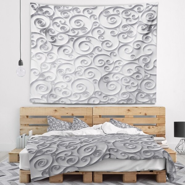 Designart 'Curly Paper Quilling Ribbons' Abstract Wall Tapestry