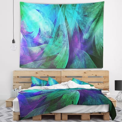 Designart 'Green Fractal Abstract Pattern' Abstract Wall Tapestry