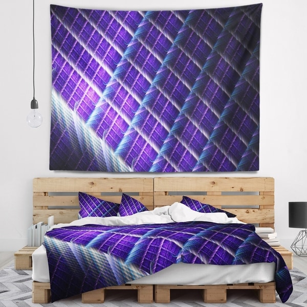 Designart 'Light Purple Metal Grill' Abstract Wall Tapestry