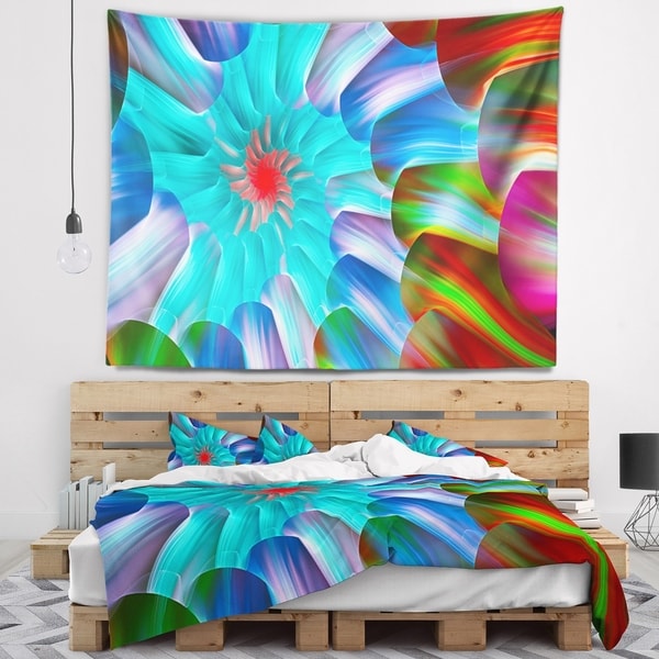 Designart 'Multi Layered Fractal Spirals' Abstract Wall Tapestry