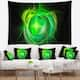 Designart 'Green Fractal Explosion Supernova' Abstract Wall Tapestry ...