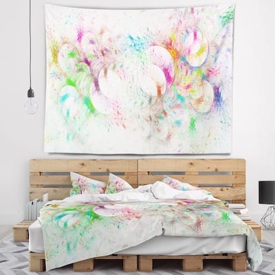 Designart 'Snow Fractal Ornamental Glass' Abstract Wall Tapestry