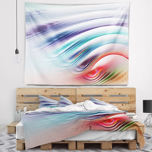 Designart 'Water Ripples Rainbow Waves' Abstract Wall Tapestry