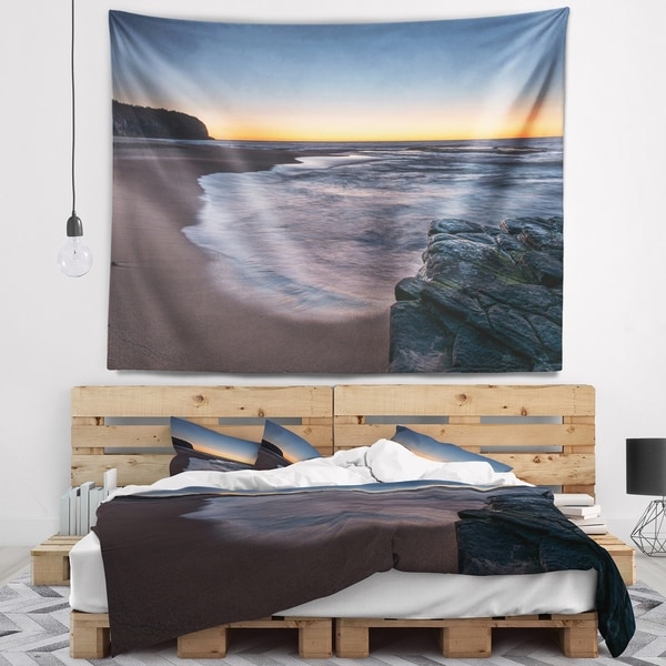 Designart 'Sunrise at Sydney Over Sea' Seascape Wall Tapestry