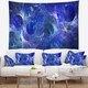 Designart 'Clear Blue Fractal Glass Texture' Abstract Wall Tapestry ...