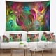 Designart 'Multi Color Fractal Glass Texture' Abstract Wall Tapestry ...