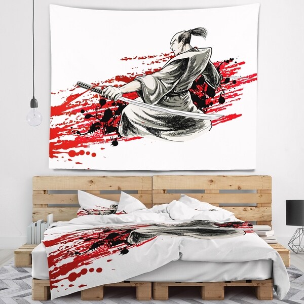 Designart 'Japan Warrior' Japanese Wall Tapestry