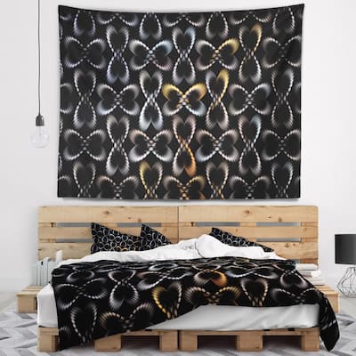 Designart 'Yellow Pattern of Butterflies' Abstract Wall Tapestry