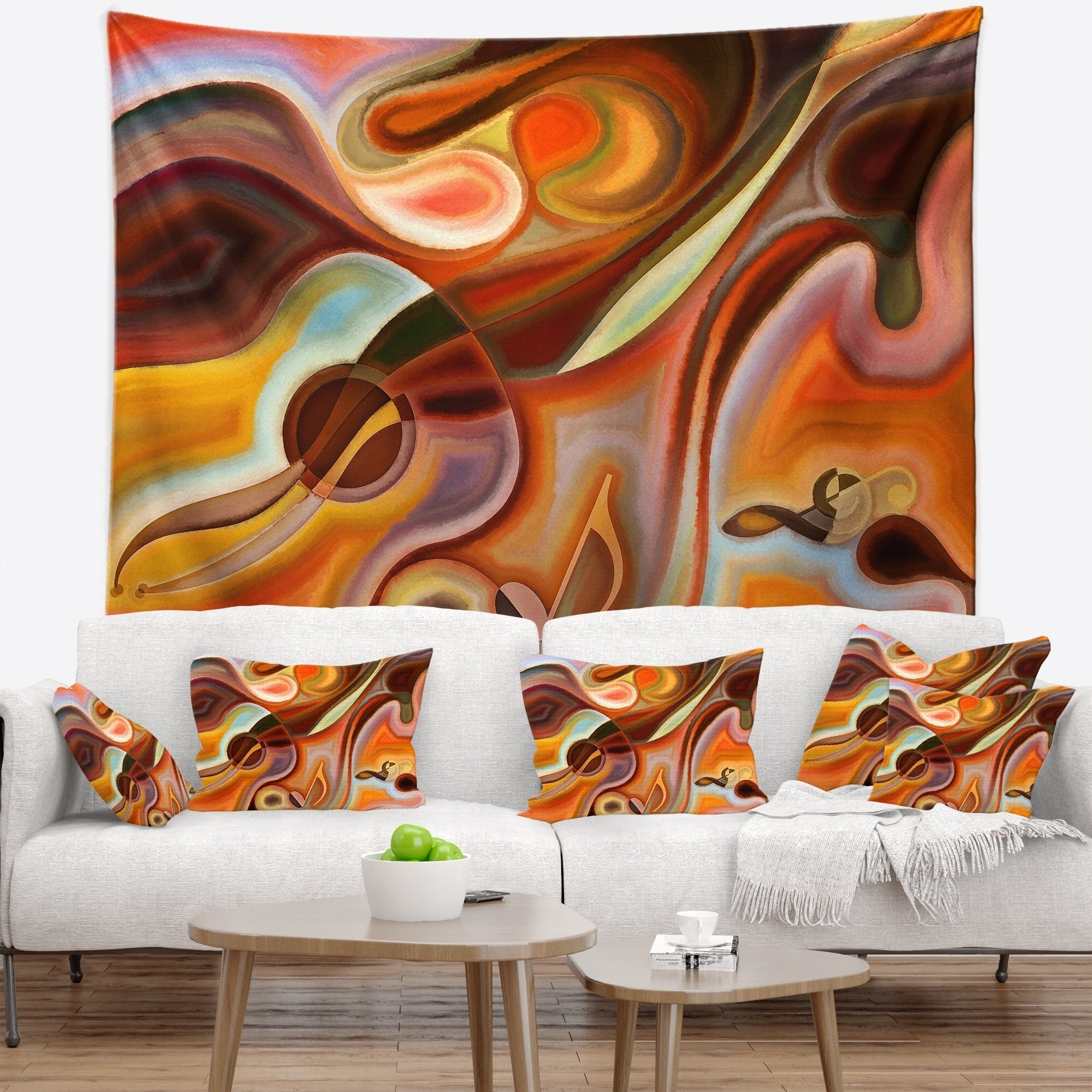 American Art Decor Leaf Wall Scroll Tapestry