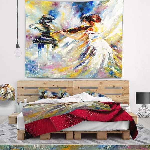 Designart 'Love with Endless Music' Abstract Wall Tapestry