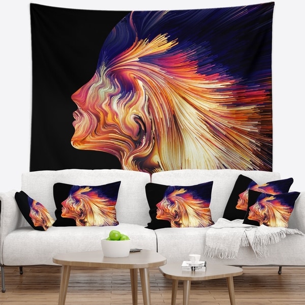 Designart 'Explosion of Thought' Abstract Wall Tapestry