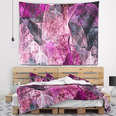 Designart 'Abstract Purple Fractal Illustration' Abstract Wall Tapestry