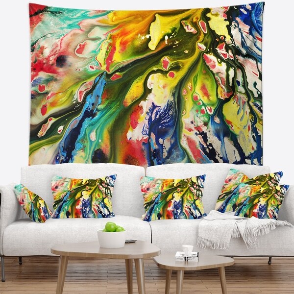 Designart 'Mixed Oil Color Texture' Abstract Wall Tapestry