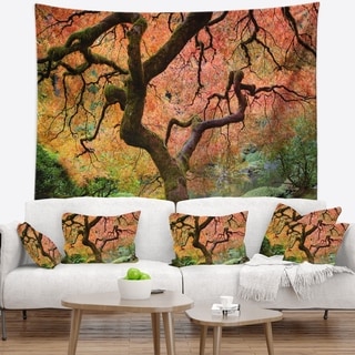 Designart 'Autumn Maple Tree' Landscape Photography Wall Tapestry - Bed ...