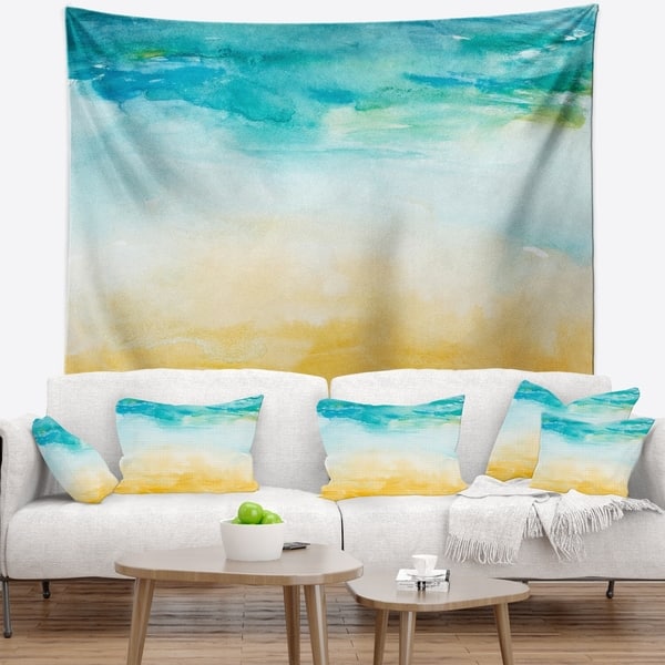 Designart 'Soil and Sky Strokes' Landscape Wall Tapestry - Overstock ...