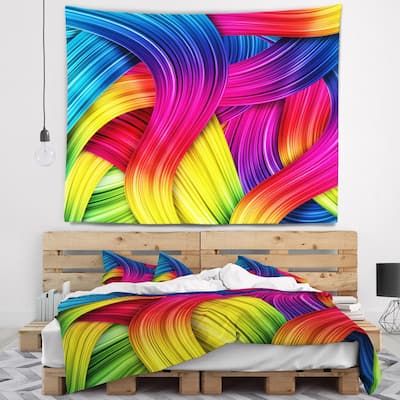 Designart '3D Rainbow Art' Abstract Wall Tapestry