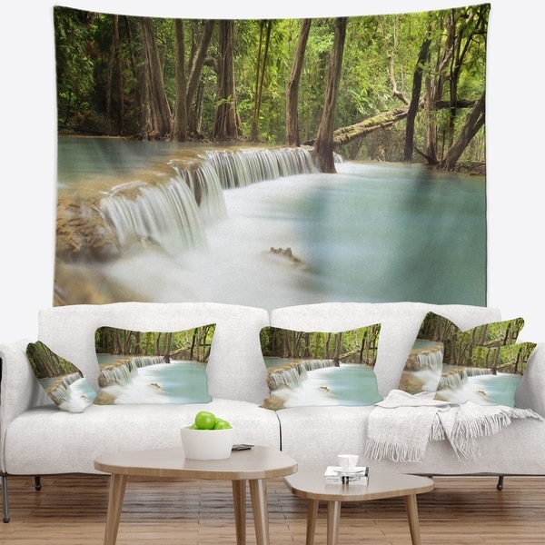 Designart 'Huai Mae Kamin Waterfall' Photography Wall Tapestry