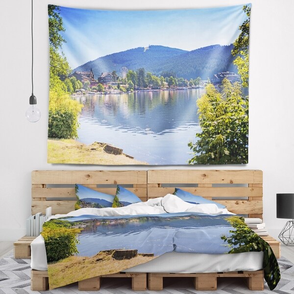 Designart 'Lake Titisee Black Forest Germany' Photography Wall Tapestry