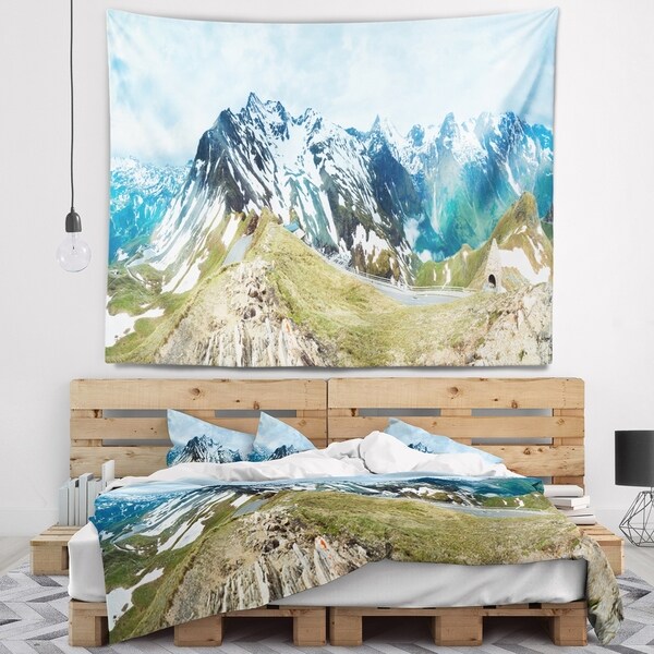 Designart 'Alps Summer Panorama' Photography Wall Tapestry