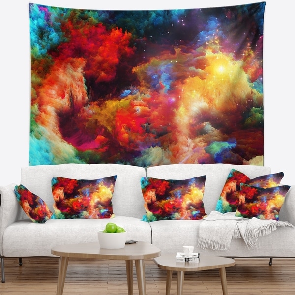 Designart 'Fractal Paint Fusion' Contemporary Wall Tapestry