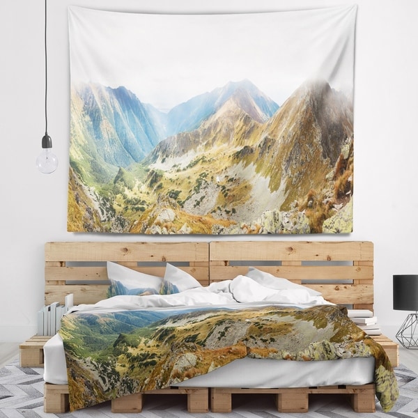Designart 'Ostry Rohac and Placlive Peaks' Landscape Wall Tapestry