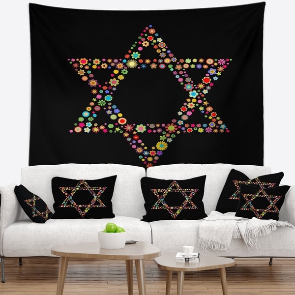Designart 'Star of David Shape' Abstract Wall Tapestry