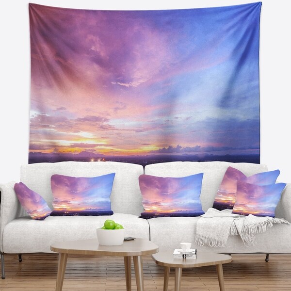 Designart 'Beautiful Sunset at Trang Thailand' Landscape Wall Tapestry