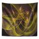 Designart 'Yellow Fractal Flames' Abstract Wall Tapestry - Bed Bath ...