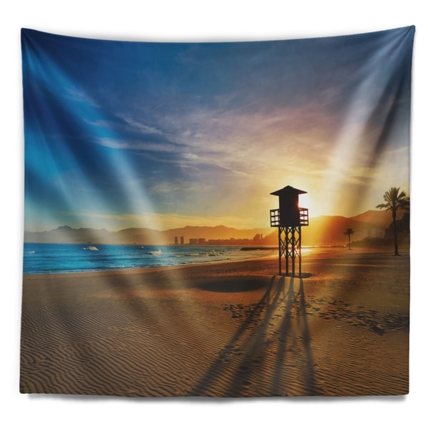 Designart TAP10464-80-68 Colorful Sunset in Valencia Modern Beach Blanket D/écor Art for Home and Office Wall Tapestry x Large Created On Lightweight Polyester Fabric x 68 in 80 in